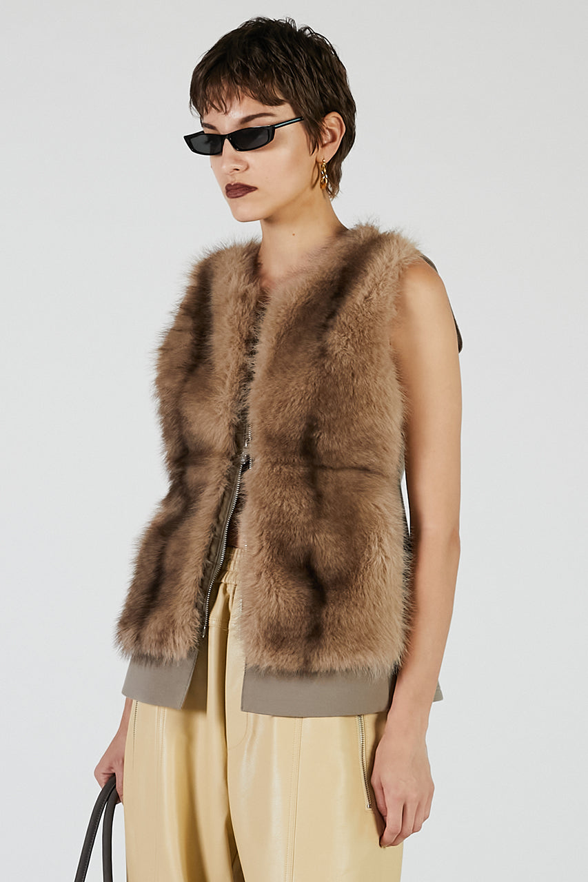 Fur Trimmed Vest