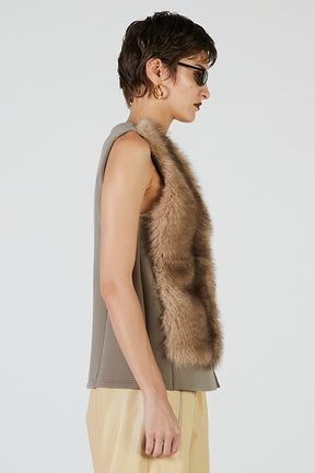 Fur Trimmed Vest