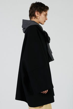Poncho Coat with Scarf - 2025 AUTUMN