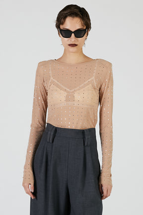 Stone Mesh Skin Top