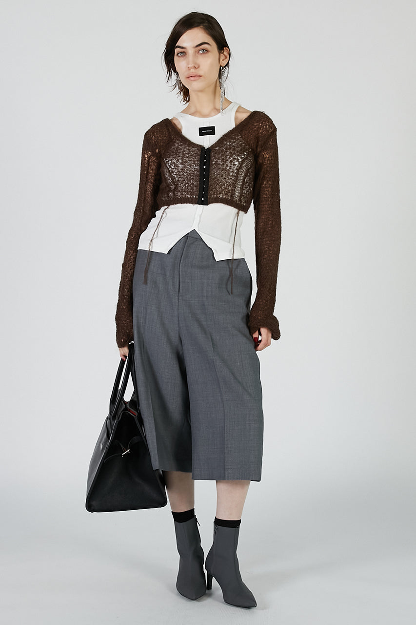 Mohair Mesh Short Cardigan