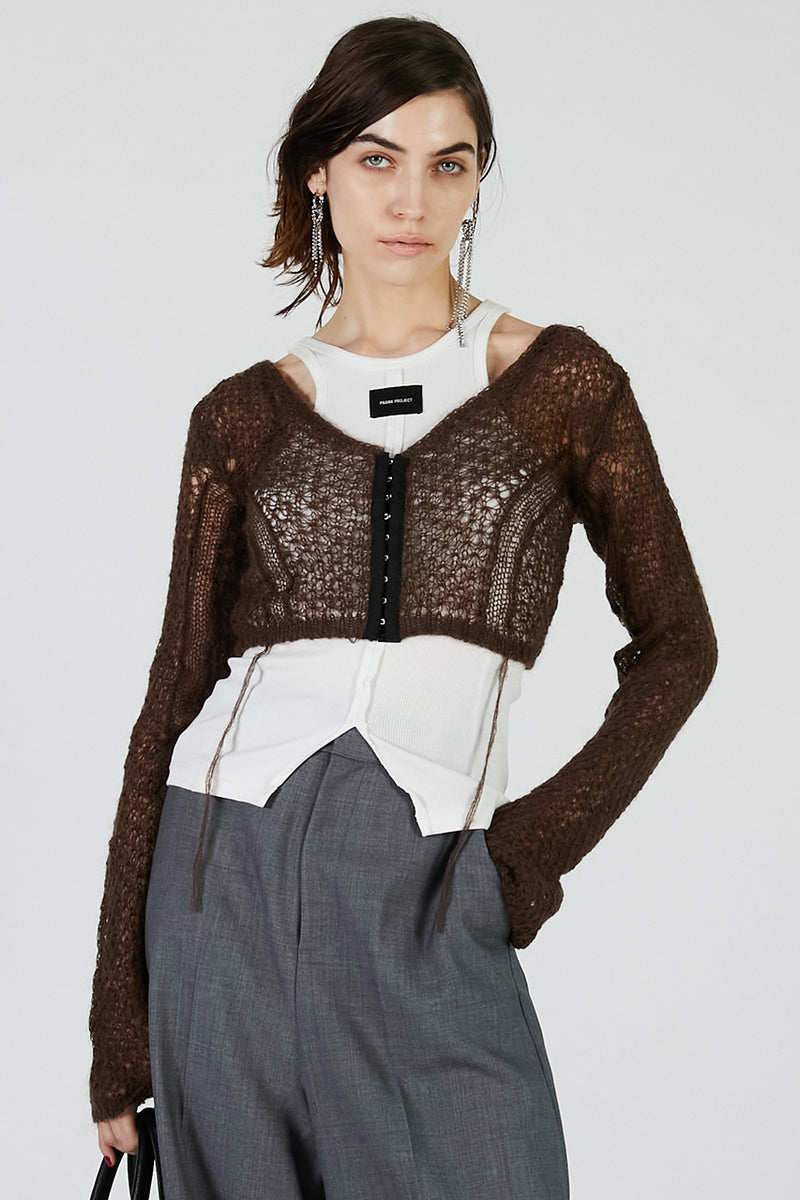 Mohair Mesh Short Cardigan - SALE