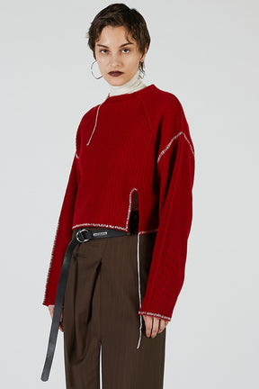 Stitched over-the-shoulder knit - 2025 AUTUMN