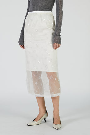 Veil Lace Layered Skirt