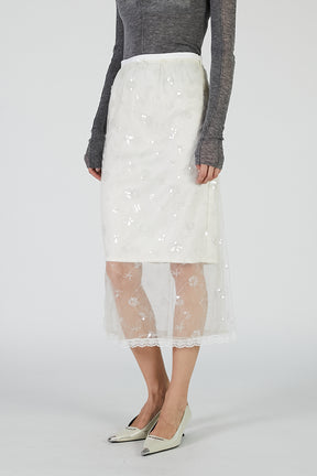 Veil Lace Layered Skirt
