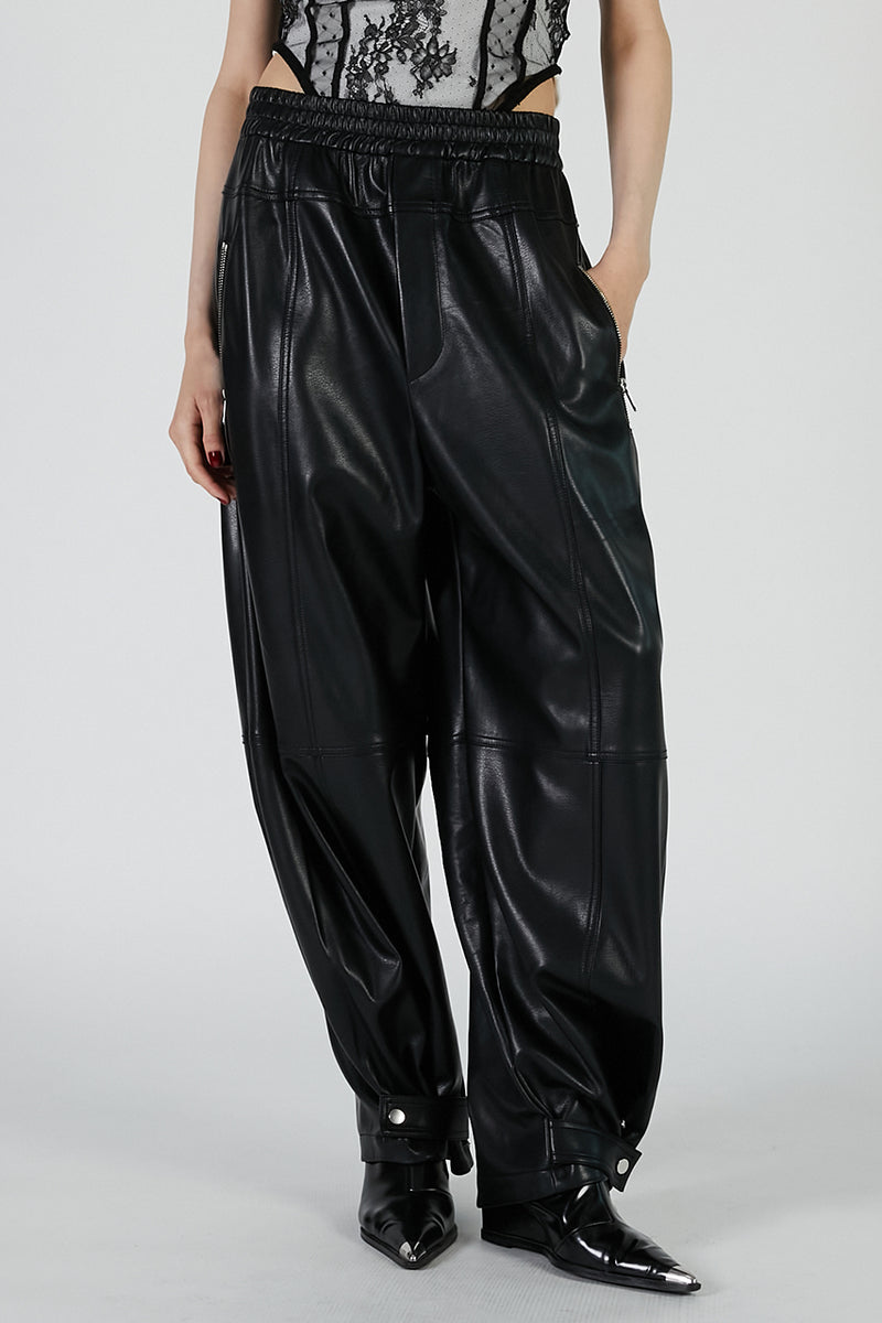 Faux Leather Jogger Pants - SALE