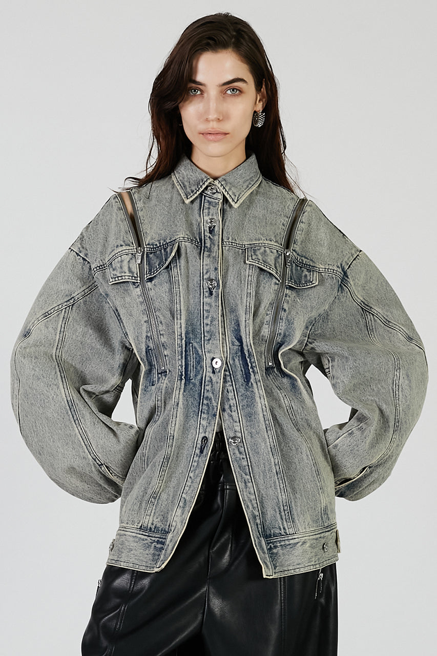 Zip Denim Shirt Blouson - PRE ORDER