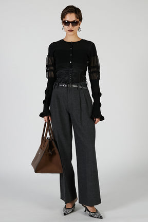 Contrast Border Knit Top