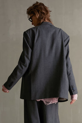 【SALE】Furano Stripe Single Breasted Jacket