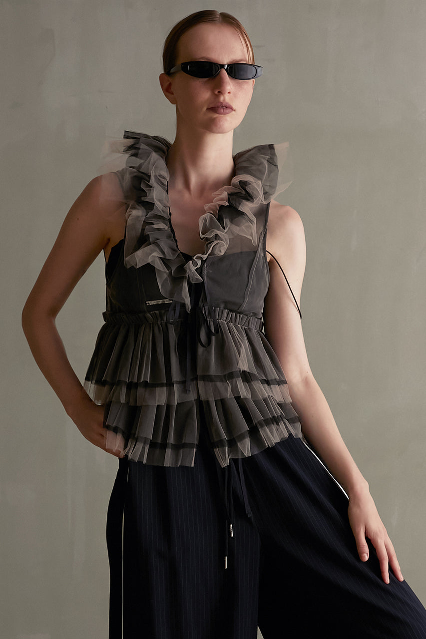 Frill Tulle Vest