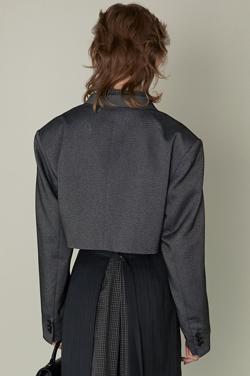 【SALE】Tech Tweed Cropped Short Jacket