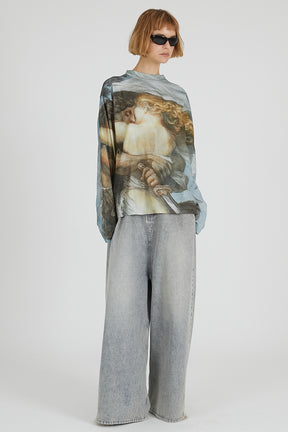 Mythology print long sleeve tee - 2025 AUTUMN