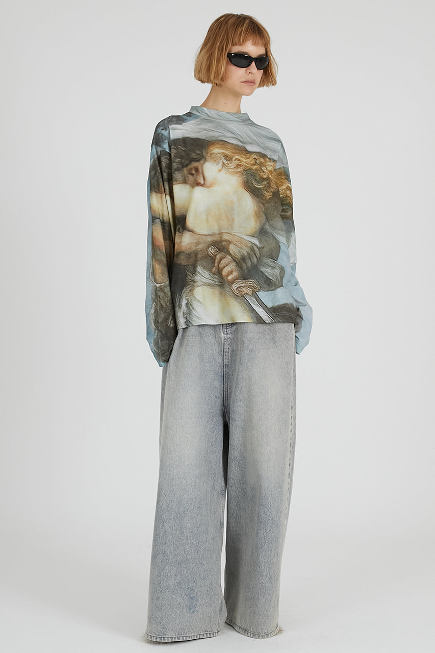 Mythology print long sleeve tee - 2025 AUTUMN