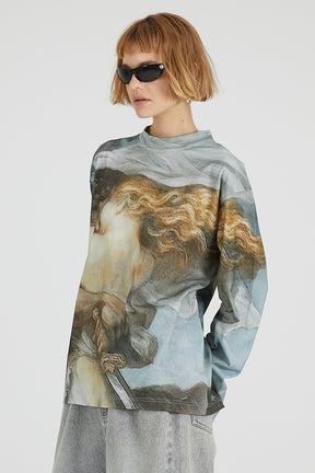 Mythology print long sleeve tee - 2025 AUTUMN