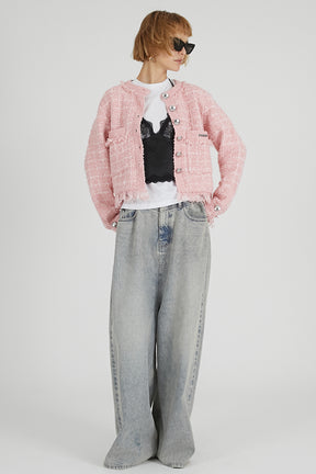 Tweed Knit Cardigan - 2025 AUTUMN
