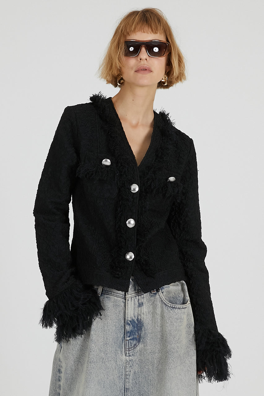 カーディガン 「2025Autumn Pre-Order」フリンジジャガードカーディガン / Fringe Jacquard Cardigan レディ Fringe Jacquard Cardigan - 2025 AUTUMN