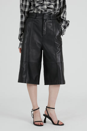 Leather Half Pants - 2025 AUTUMN