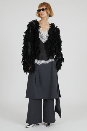 Drop Hem Layered Skirt Pants