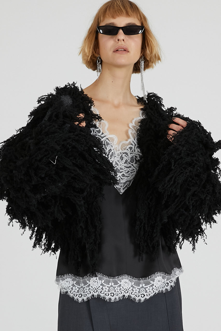 Fluffy Knit Cardigan - 2025 WINTER