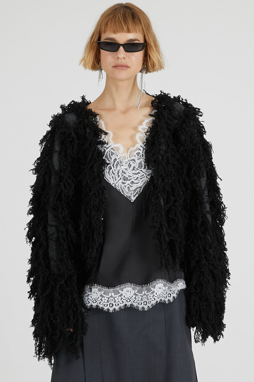 Fluffy Knit Cardigan - 2025 WINTER