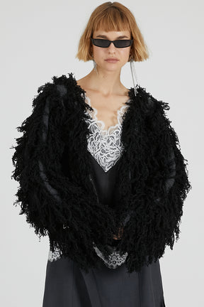 Fluffy Knit Cardigan - 2025 WINTER
