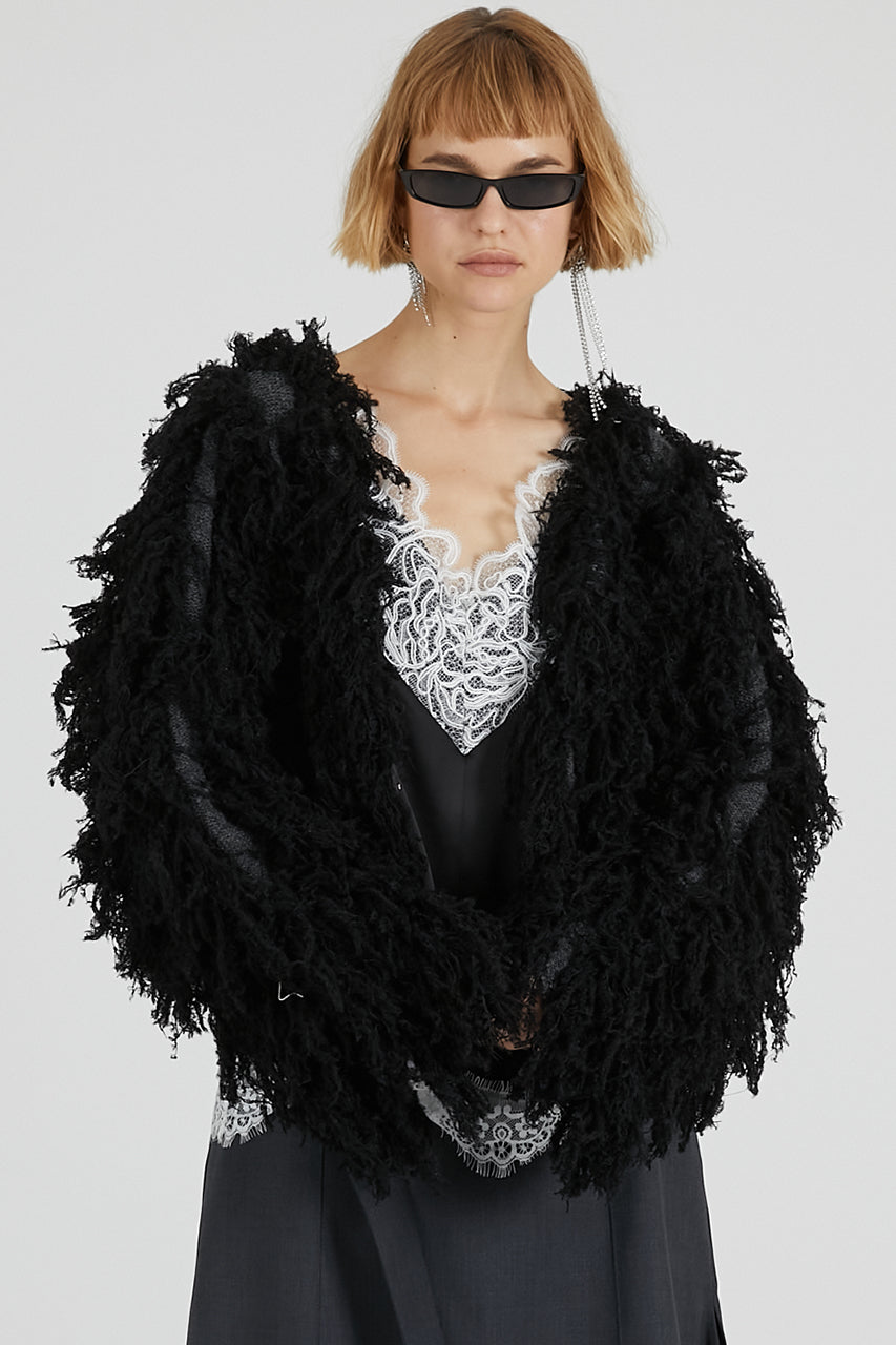 Fluffy Knit Cardigan - 2025 WINTER