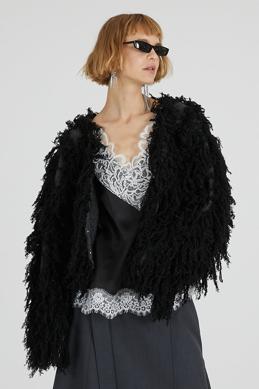 Fluffy Knit Cardigan - 2025 WINTER