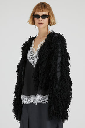 Fluffy Knit Cardigan - 2025 WINTER