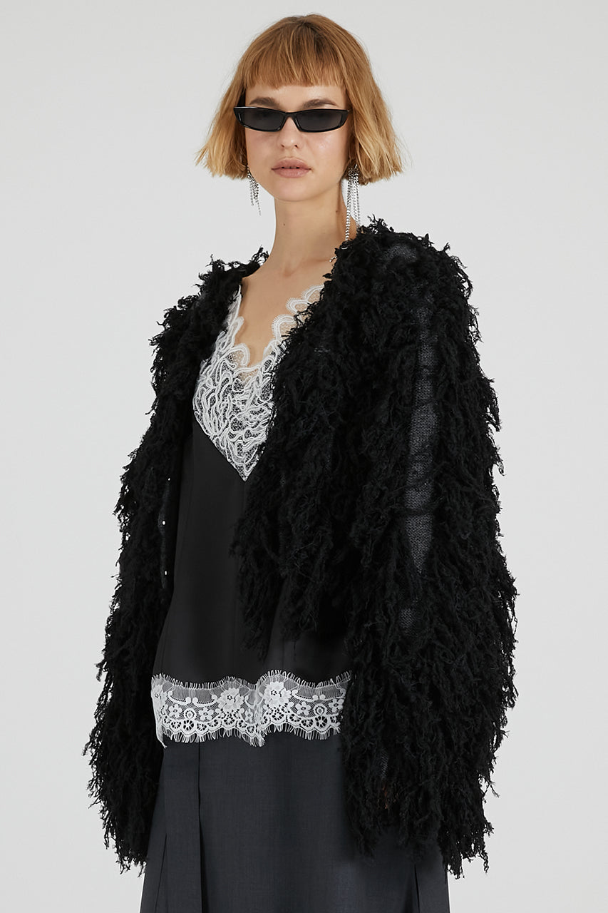 Fluffy Knit Cardigan - 2025 WINTER