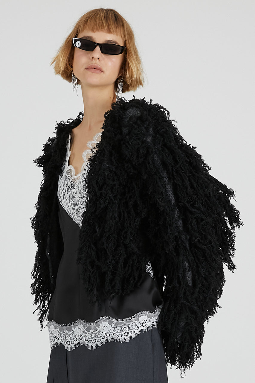 Fluffy Knit Cardigan - 2025 WINTER