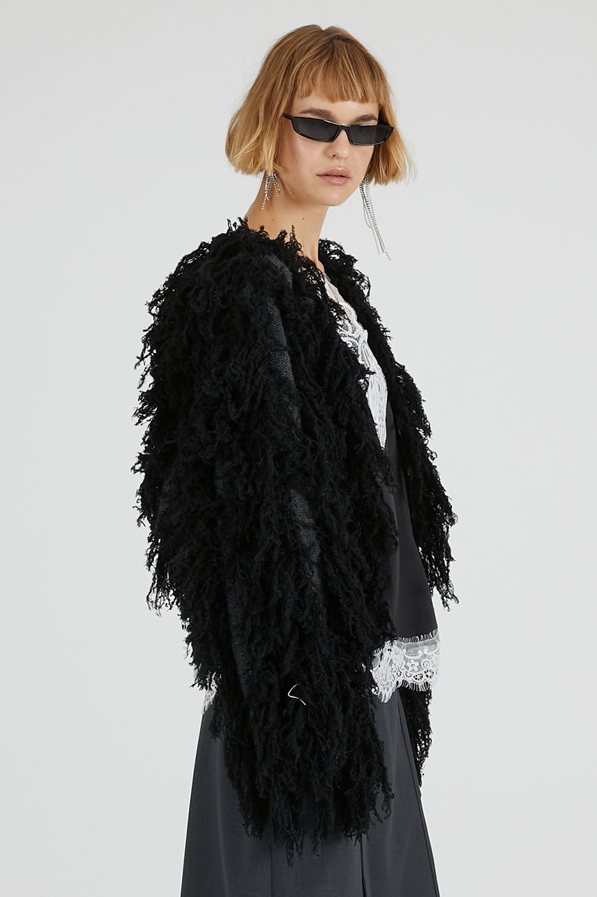 Fluffy Knit Cardigan - 2025 WINTER