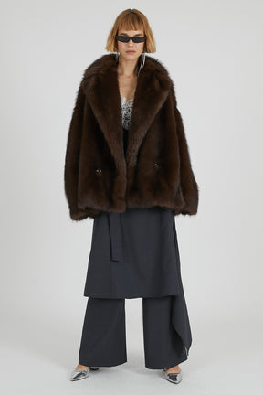 Drop Hem Layered Skirt Pants