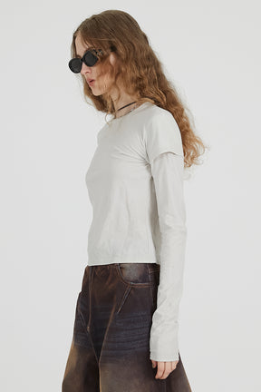 Layered Long Sleeve T-Shirt - 2025 AUTUMN