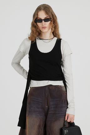 Layered Long Sleeve T-Shirt - 2025 AUTUMN