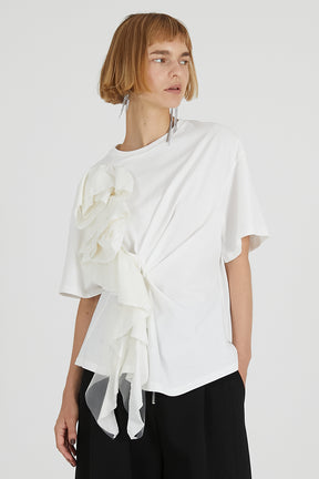 Rose Ruffled T-Shirt