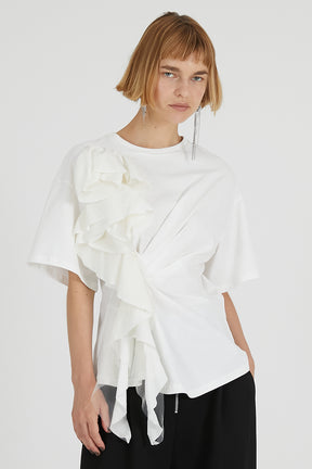 Rose Ruffled T-Shirt