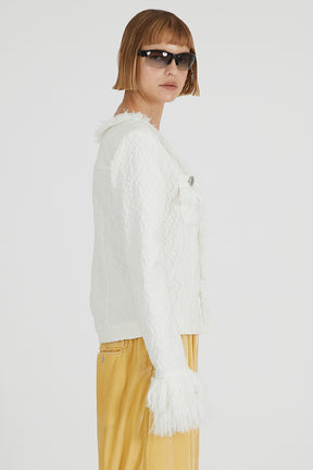 Fringe Jacquard Cardigan - 2025 AUTUMN