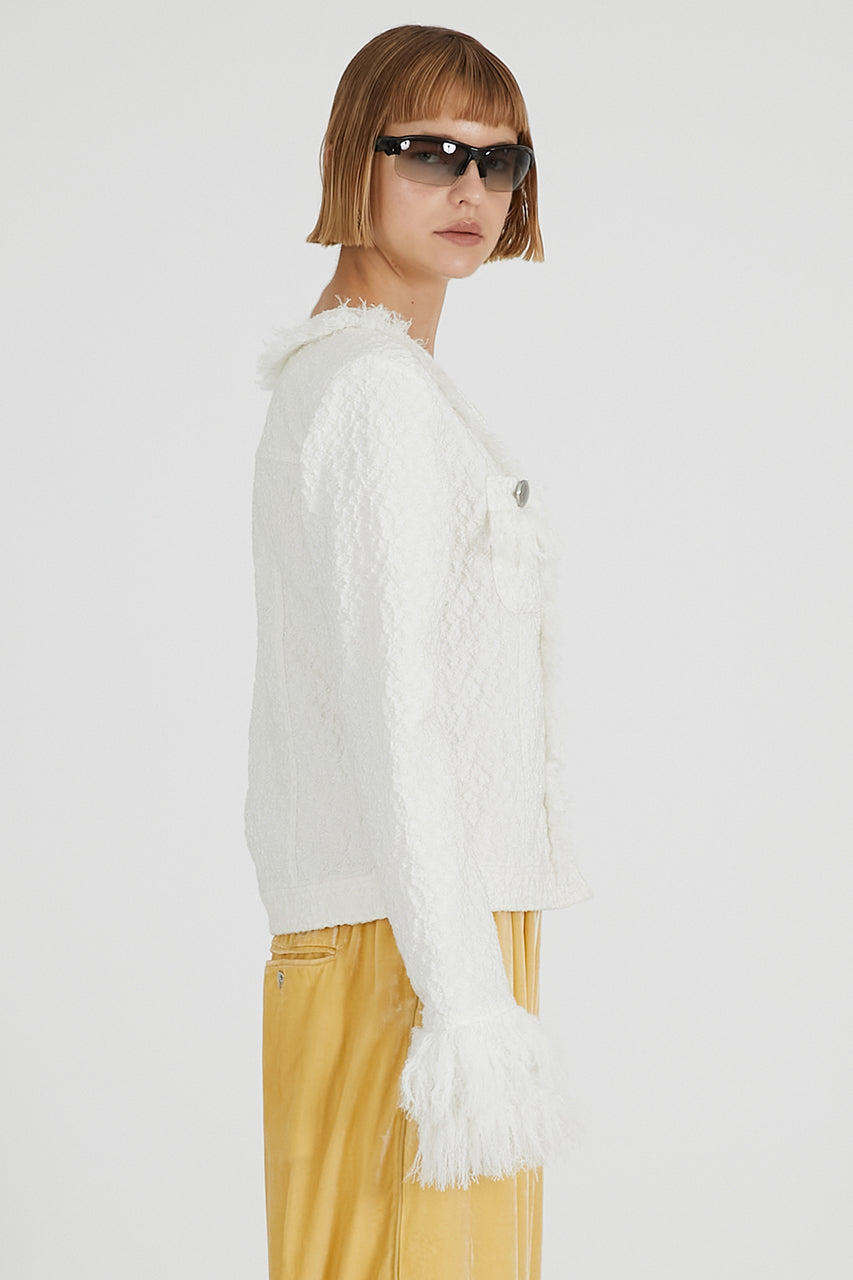 カーディガン 「2025Autumn Pre-Order」フリンジジャガードカーディガン / Fringe Jacquard Cardigan レディ Fringe Jacquard Cardigan - 2025 AUTUMN