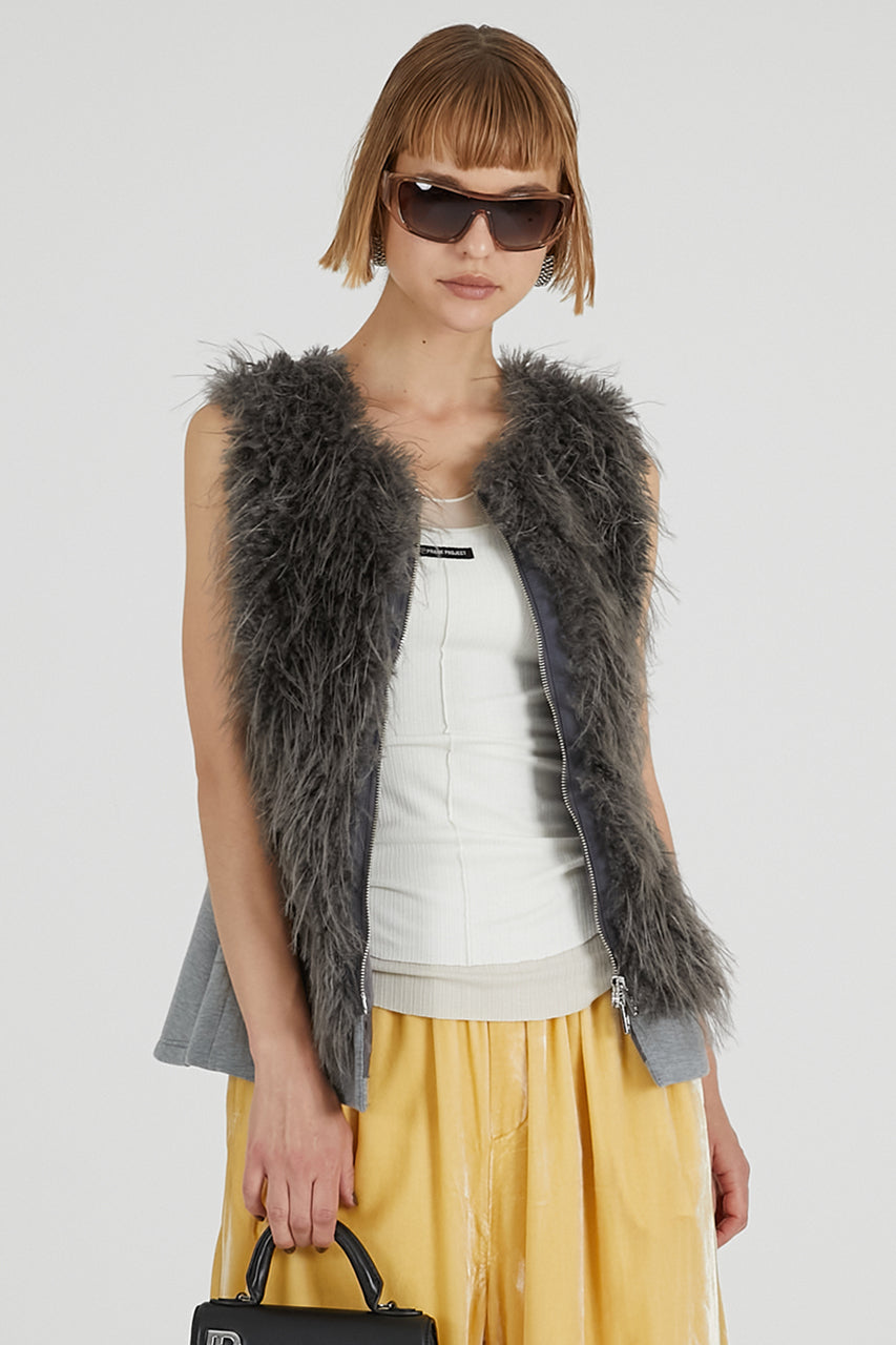 Fur Trimmed Vest