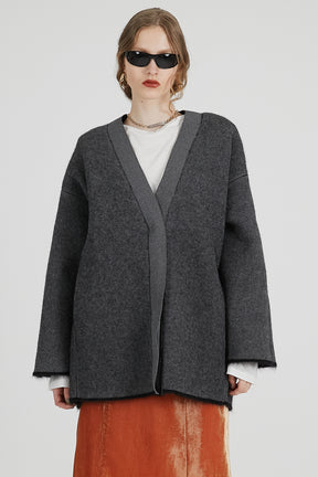 Double-faced Alpaca Knit Cardigan - 2025 AUTUMN
