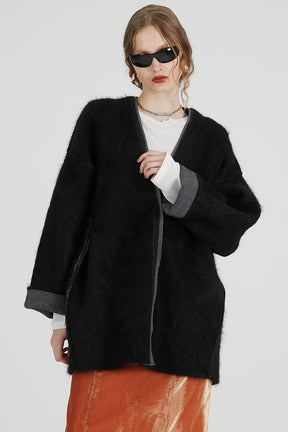 Double-faced Alpaca Knit Cardigan - 2025 AUTUMN