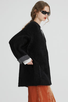 Double-faced Alpaca Knit Cardigan - 2025 AUTUMN