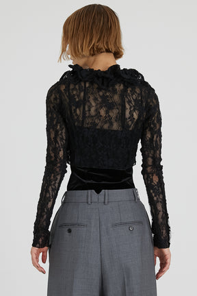 Lace Frill Wave Cardigan