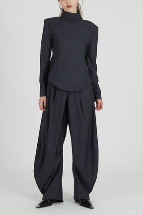 Asymmetrical Belt Pants - 2025 AUTUMN