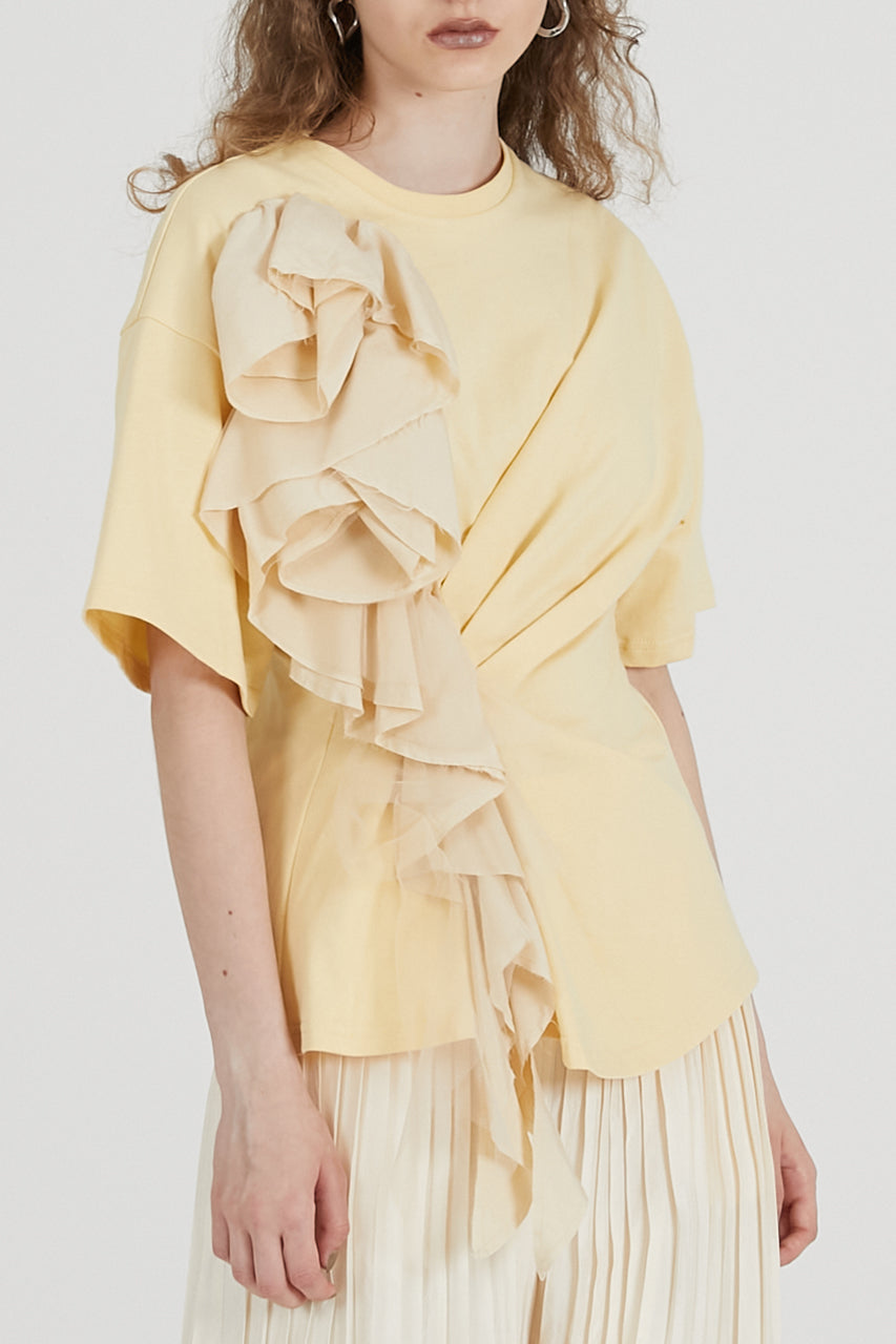 tシャツ 「2025Autumn Pre-Order」ローズラッフルTEE / Rose Ruffled T-Shirt レディース Rose Ruffled T-Shirt - 2025 AUTUMN