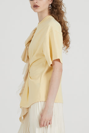 Rose Ruffled T-Shirt
