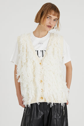 Fluffy Knit Vest - 2025 AUTUMN