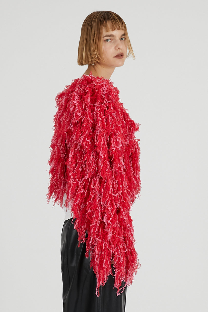 Fluffy Knit Cardigan - 2025 WINTER