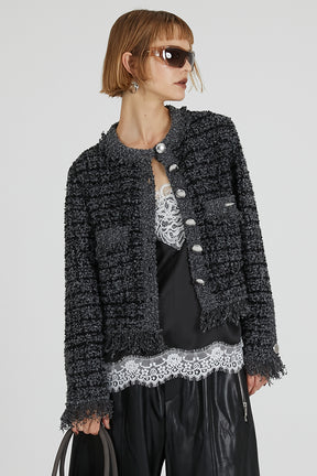 Tweed Knit Cardigan - 2025 AUTUMN