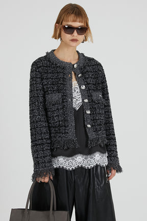 Tweed Knit Cardigan - 2025 AUTUMN